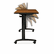 BSXBTR3060NHP Rectangular Training Table Top Without Grommets, 60w x 30d, Bourbon Cherry By BASYX