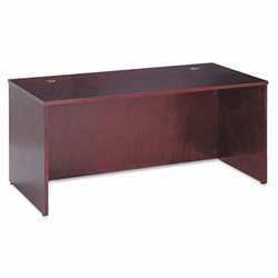 BSXBW2102NN BW Veneer Series Rectangular Desk Shell, 66w x 30w x 29h, Mahogany By BASYX