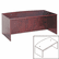 BSXBW2111NN BW Veneer Series Bow Front Desk Shell, 72w x 42w x 29h, Mahogany By BASYX