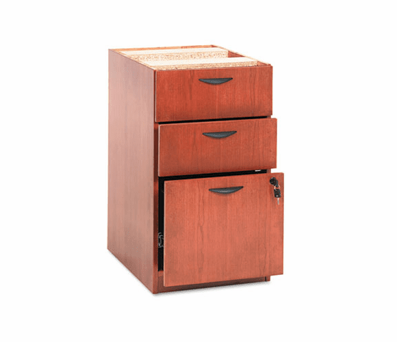 BSXBW2162HH BW Veneer Box/Box/File Pedestal File, 15-5/8w x 22d x 27-3/4h, Bourbon Cherry By BASYX