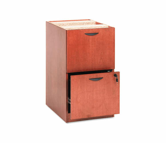 BSXBW2163HH BW Veneer Series File/File Pedestal File, 15-5/8 x 22 x 27-3/4, Bourbon Cherry By BASYX