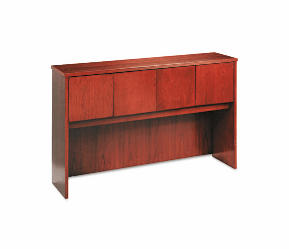 BSXBW2183HH Wood Veneer Hutch With Wood Doors, 60w x 14-5/8d x 37-1/8h, Bourbon Cherry By BASYX