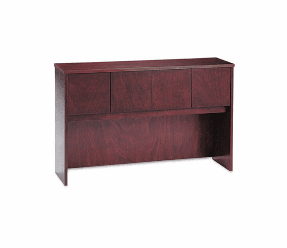 BSXBW2183NN Wood Veneer Hutch With Wood Doors, 60w x 14-5/8d x 37-1/8h, Mahogany By BASYX