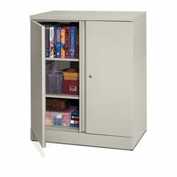 BSXC184236Q Easy-to-Assemble Storage Cabinet, 36w x 18d x 42-3/4h, Light Gray By BASYX