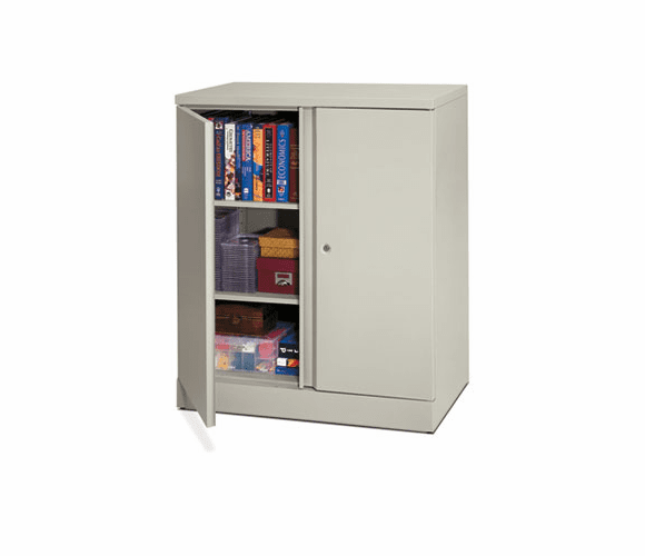 BSXC184236Q Easy-to-Assemble Storage Cabinet, 36w x 18d x 42-3/4h, Light Gray By BASYX