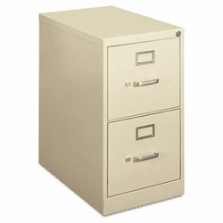BSXH412PL H410 Series Two-Drawer Locking Vertical File, 15w x 22d x 26-1/16h, Putty By BASYX