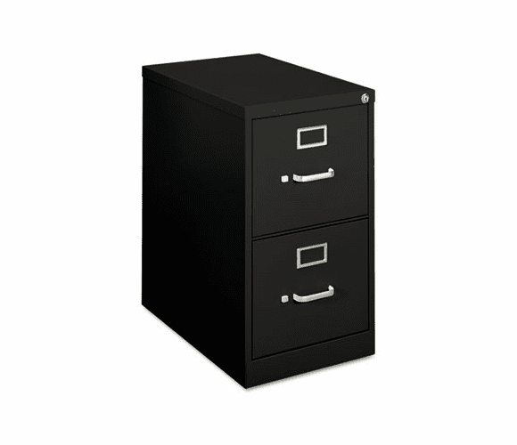 BSXH412PP H410 Series Two-Drawer Locking Vertical File, 15w x 22d x 26-1/16h, Black By BASYX
