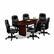 BSXOV4896TN Oval Conference Table Top, 96w x 48d, Mahogany By BASYX