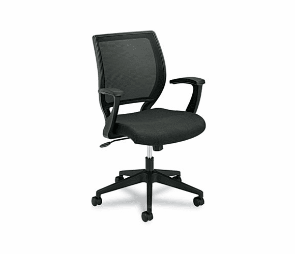 BSXVL521VA10 VL521 Mid-Back Work Chair, Mesh Back, Fabric Seat, Black By BASYX
