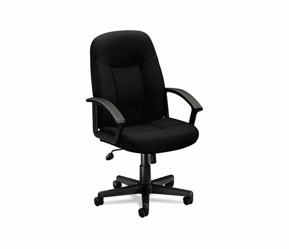 BSXVL601VA10T VL601 Series Managerial Mid-Back Swivel/Tilt Chair, Black Fabric & Frame By BASYX
