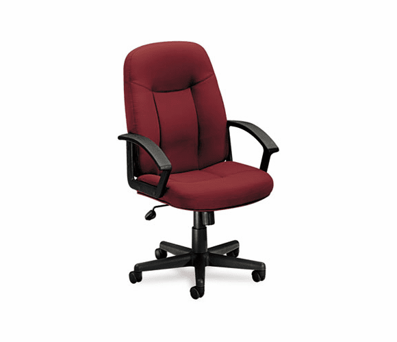 BSXVL601VA62T VL601 Series Managerial Mid-Back Swivel/Tilt Chair, Burgundy Fabric/Black Frame By BASYX