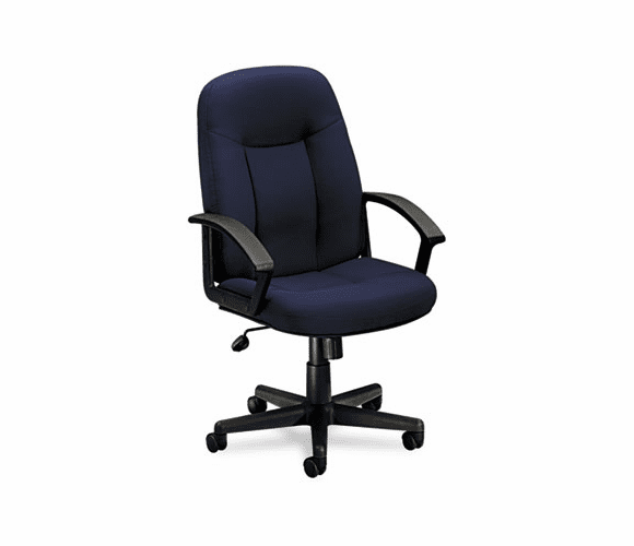 BSXVL601VA90T VL601 Series Managerial Mid-Back Swivel/Tilt Chair, Navy Fabric/Black Frame By BASYX