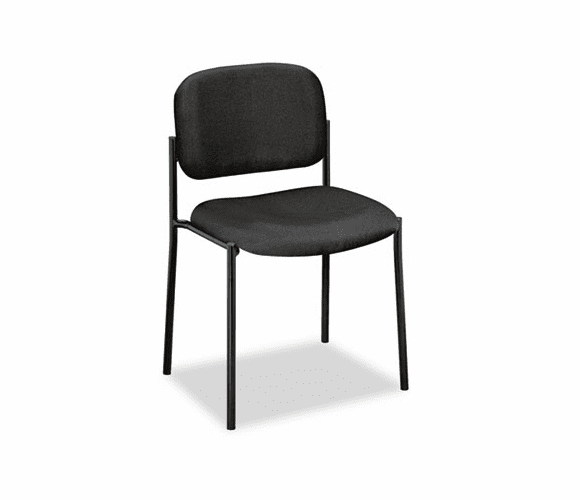 BSXVL606VA10 VL606 Stacking Armless Guest Chair, Black By BASYX