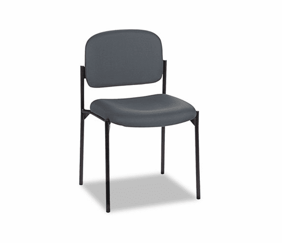 BSXVL606VA19 VL606 Stacking Armless Guest Chair, Charcoal Gray By BASYX