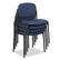 BSXVL606VA90 VL606 Stacking Armless Guest Chair, Navy By BASYX