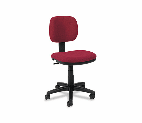 BSXVL610VA62T VL610 Series Swivel Task Chair, Burgundy Fabric/Black Frame By BASYX