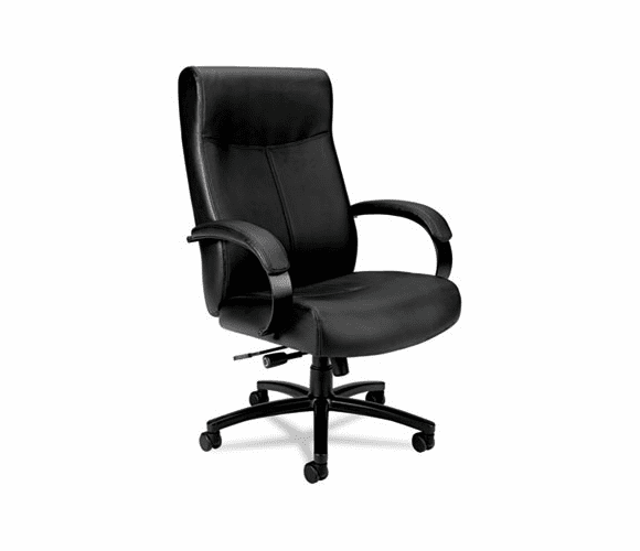 BSXVL685SB11 VL680 Series Big & Tall Leather Chair, Supports up to 450 lbs., Black By BASYX