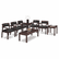 BSXVL852NST11 Wood Guest Chairs with Black Leather Seat/Upholstered Back, Mahogany Finish By BASYX