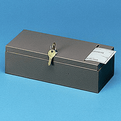 Buddy 5901 BDY5901 Recycled Steel Security Check File Box with 4" Slotted Top, Gray