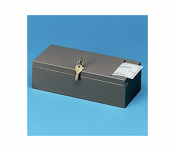 Buddy 5901 BDY5901 Recycled Steel Security Check File Box with 4" Slotted Top, Gray