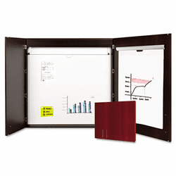 BVCCAB01010143 MasterVision Conference Cabinet, Porcelain Magnetic, Dry Erase, 48 x 48, Ebony By BI-SILQUE VISUAL COMMUNICATION PRODUCTS INC