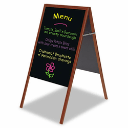 BVCDKT30505052 MasterVision Magnetic Wet Erase Board, 27x34, Black, Cherry Wood Frame By BI-SILQUE VISUAL COMMUNICATION PRODUCTS INC