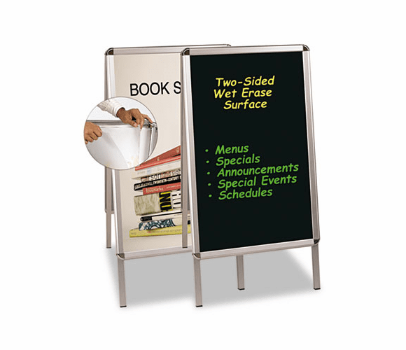 BVCDKT30505072 MasterVision Wet Erase Board, 27x34, Black, Aluminum Frame By BI-SILQUE VISUAL COMMUNICATION PRODUCTS INC