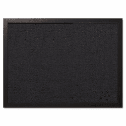 BVCFB0471168 MasterVision Designer Fabric Bulletin Board, 24X18, Black Fabric/Black Frame By BI-SILQUE VISUAL COMMUNICATION PRODUCTS INC