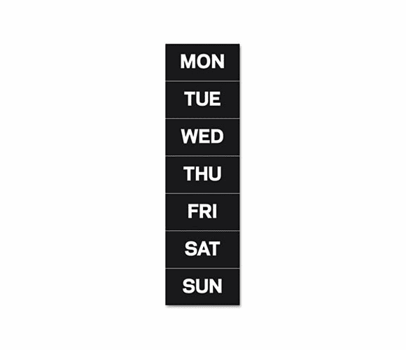 BVCFM1007 Calendar Magnetic Tape, Days Of The Week, Black/White, 2" x 1" By BI-SILQUE VISUAL COMMUNICATION PRODUCTS INC