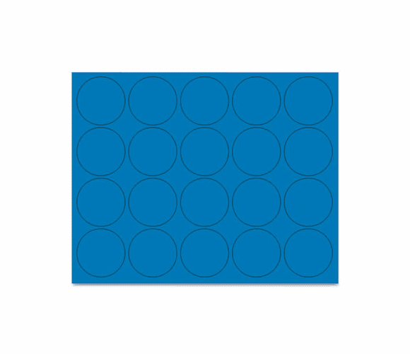 BVCFM1601 Interchangeable Magnetic Characters, Circles, Blue, 3/4" Dia., 20/Pack By BI-SILQUE VISUAL COMMUNICATION PRODUCTS INC