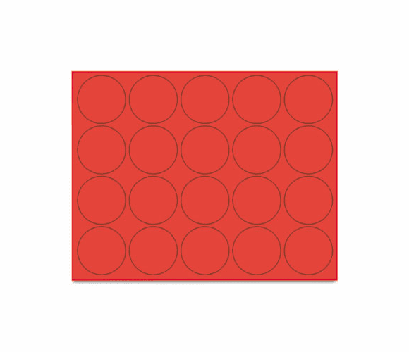 BVCFM1604 Interchangeable Magnetic Characters, Circles, Red, 3/4" Dia., 20/Pack By BI-SILQUE VISUAL COMMUNICATION PRODUCTS INC