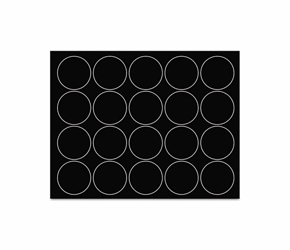 BVCFM1605 Interchangeable Magnetic Characters, Circles, Black, 3/4" Dia., 20/Pack By BI-SILQUE VISUAL COMMUNICATION PRODUCTS INC
