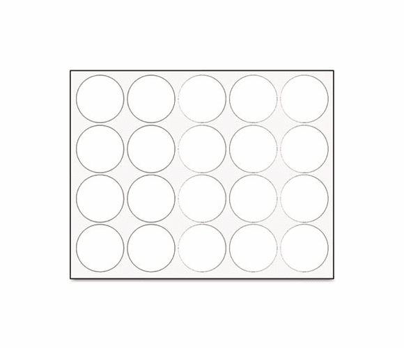 BVCFM1618 Interchangeable Magnetic Characters, Circles, White, 3/4" Dia., 20/Pack By BI-SILQUE VISUAL COMMUNICATION PRODUCTS INC