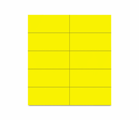 BVCFM2403 Dry Erase Magnetic Tape Strips, Yellow, 2" x 7/8", 25/Pack By BI-SILQUE VISUAL COMMUNICATION PRODUCTS INC