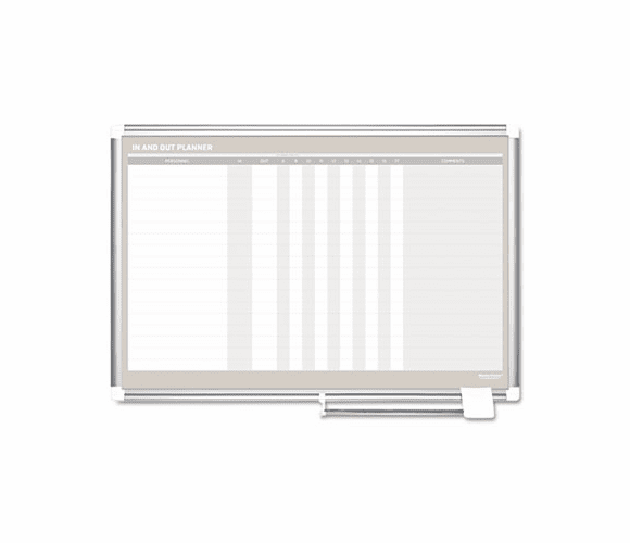 BVCGA01110830 MasterVision In-Out Magnetic Dry Erase Board, 36x24, Silver Frame By BI-SILQUE VISUAL COMMUNICATION PRODUCTS INC