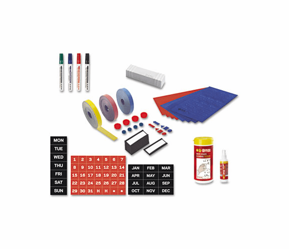 BVCKT1317 Magnetic Board Accessory Kit, Blue/Red By BI-SILQUE VISUAL COMMUNICATION PRODUCTS INC