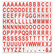 BVCKT2221 Interchangeable Magnetic Characters, Letters, Red, 3/4"h, Red By BI-SILQUE VISUAL COMMUNICATION PRODUCTS INC