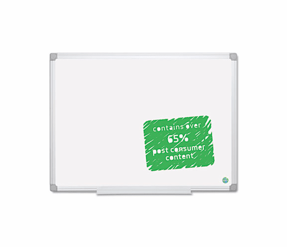 BVCMA0500790 MasterVision Earth Easy-Clean  Dry Erase Board, White/Silver, 36x48 By BI-SILQUE VISUAL COMMUNICATION PRODUCTS INC