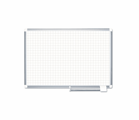 BVCMA0547830 MasterVision Planner, 1" Grid, 48x36, White/Silver By BI-SILQUE VISUAL COMMUNICATION PRODUCTS INC