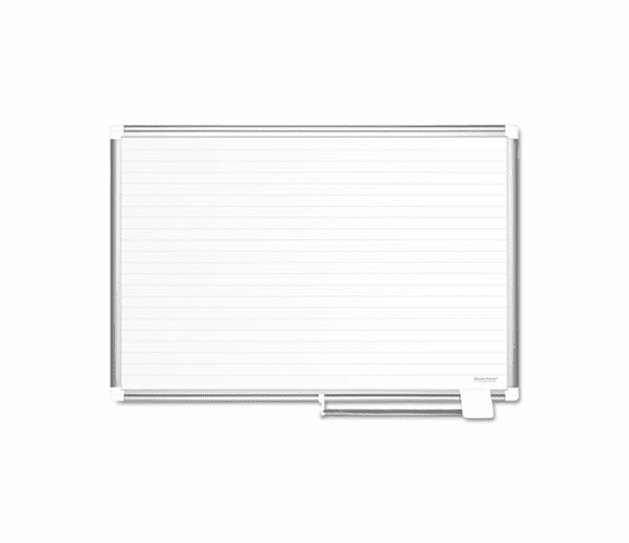BVCMA0594830 MasterVision Ruled Planning Board, 48x36, White/Silver By BI-SILQUE VISUAL COMMUNICATION PRODUCTS INC