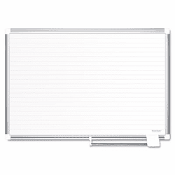 BVCMA0594830 MasterVision Ruled Planning Board, 48x36, White/Silver By BI-SILQUE VISUAL COMMUNICATION PRODUCTS INC