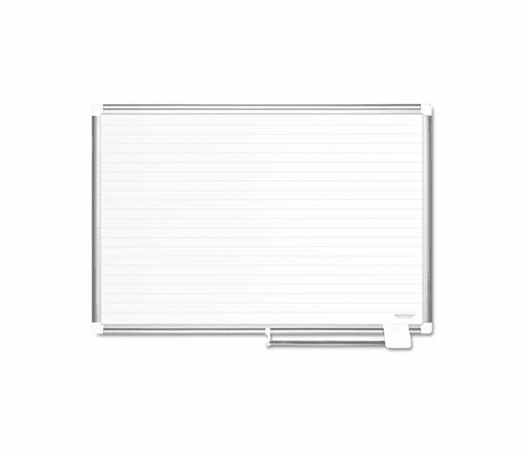 BVCMA2794830 MasterVision Ruled Planning Board, 72x48, White/Silver By BI-SILQUE VISUAL COMMUNICATION PRODUCTS INC