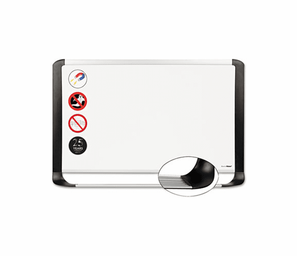 BVCMVI030401 MasterVision Porcelain Magnetic Dry Erase Board, 24x36, White/Silver By BI-SILQUE VISUAL COMMUNICATION PRODUCTS INC