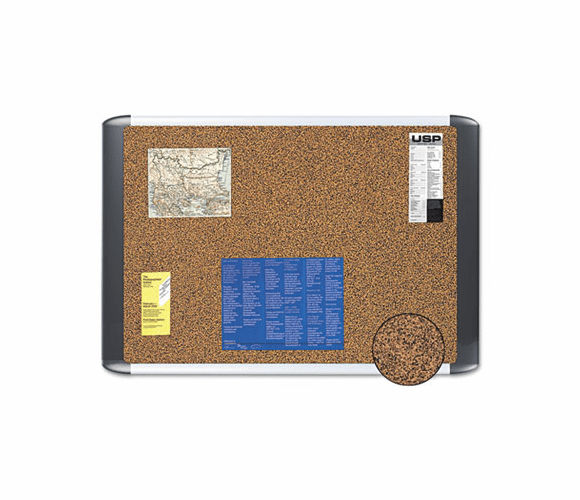 BVCMVI050501 MasterVision Tech Cork Board, 36x48, Silver/Black Frame By BI-SILQUE VISUAL COMMUNICATION PRODUCTS INC