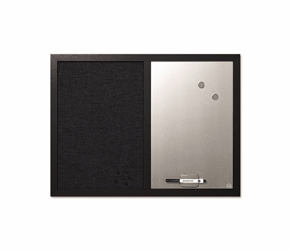 BVCMX04433168 MasterVision Combo Bulletin Board, Bulletin/Dry Erase, 18x24, Black Frame By BI-SILQUE VISUAL COMMUNICATION PRODUCTS INC