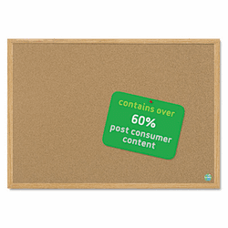 BVCSB0420001233 MasterVision Earth Cork Board, 24 x 36, Wood Frame By BI-SILQUE VISUAL COMMUNICATION PRODUCTS INC