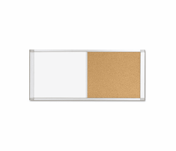 BVCXA10003700 Mastervision Combo Cubicle Workstation, 18x36, Dry erase/Cork/Silver Frame By BI-SILQUE VISUAL COMMUNICATION PRODUCTS INC