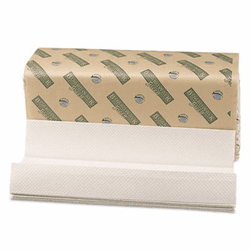 BWK11GREEN Green Folded Towels, C-Fold, Natural White, 10 1/8W x 13L, 200/Pack, 12/Carton By BOARDWALK