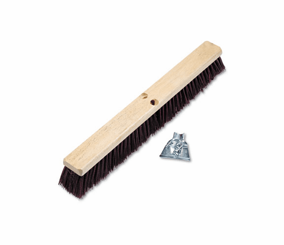 BWK20324 Floor Brush Head, 3 1/4" Maroon Stiff Polypropylene, 24" By BOARDWALK