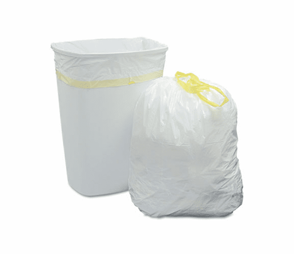 BWK2427760 Drawstring Low-Density Can Liners, 13 Gal., White, 60/Carton By BOARDWALK